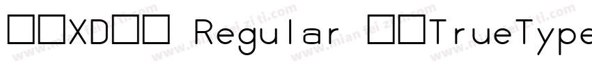 獅尾XD珍珠 Regular 常规TrueType) Ver字体转换
